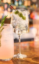 Festive spritz cocktail